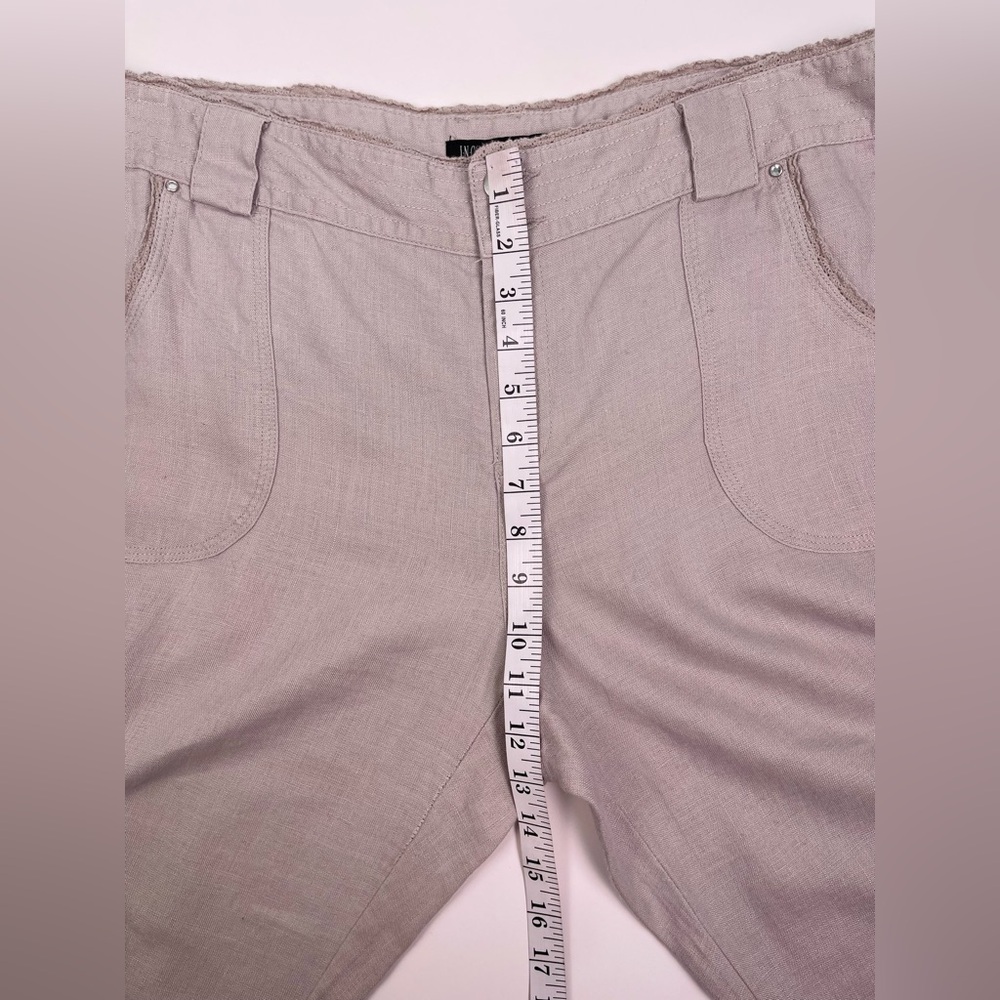 INC International Concepts Light Gray 100% Linen Wide Leg Pants - Picture 5 of 8
